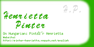henrietta pinter business card